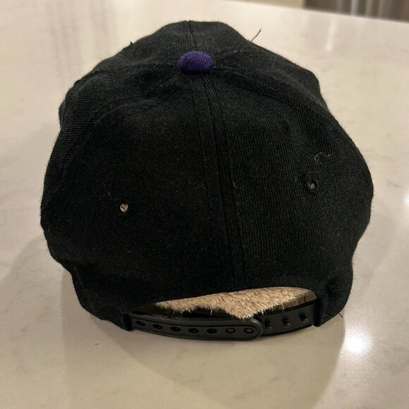 Vintage 90's Sports Specialties Minnesota Vikings NFL Script Snapback Hat Black - Picture 4 of 7